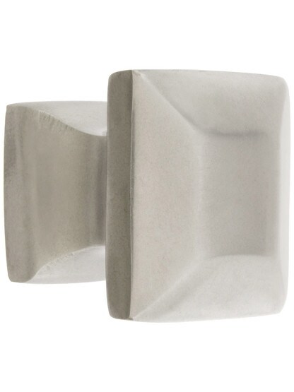 Standard Mission Cabinet Knob - 1 1/4 inch Square in Satin Nickel.